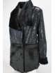 Jacket, Down Jacket Women 42 S Black Glossy Eco Leather - VLab
