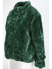 Jacket Woman In Eco Fur Type Astrakhan 46 L Green - VLab