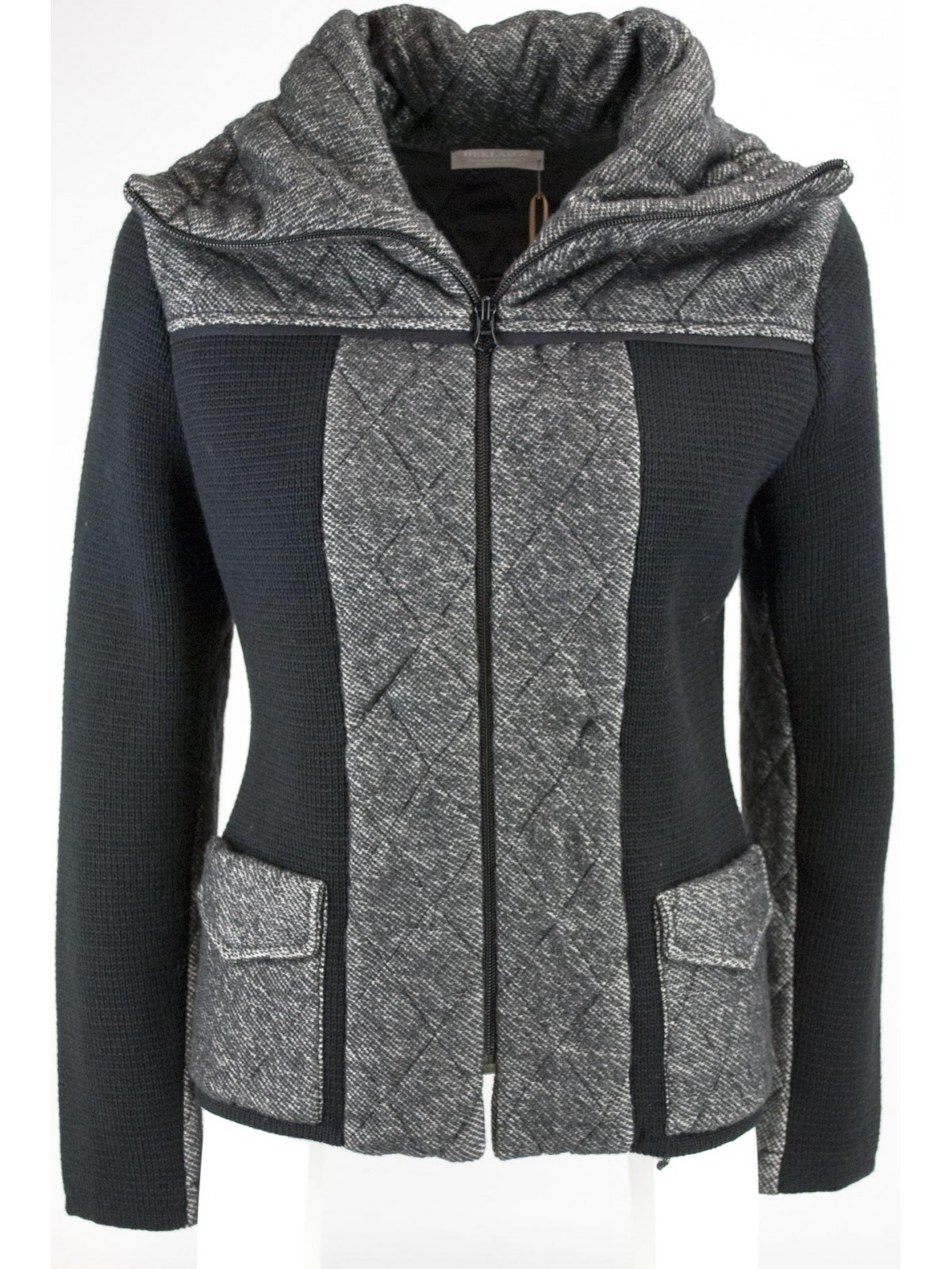 Knit jacket Women's 44 M Black Gray - Hekla&Co.