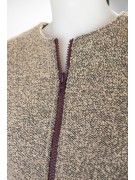 Woman Coat 42 S Boucle Woolen Cloth Beige - Montereggi