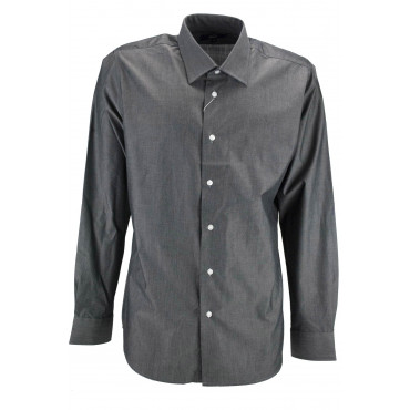 Man shirt Dark Grey 43 Neck French - fit slimfitt