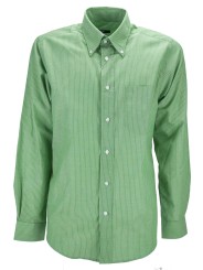 ButtonDown Green White Stripe Men's Shirt - M 40-41 - classic fit