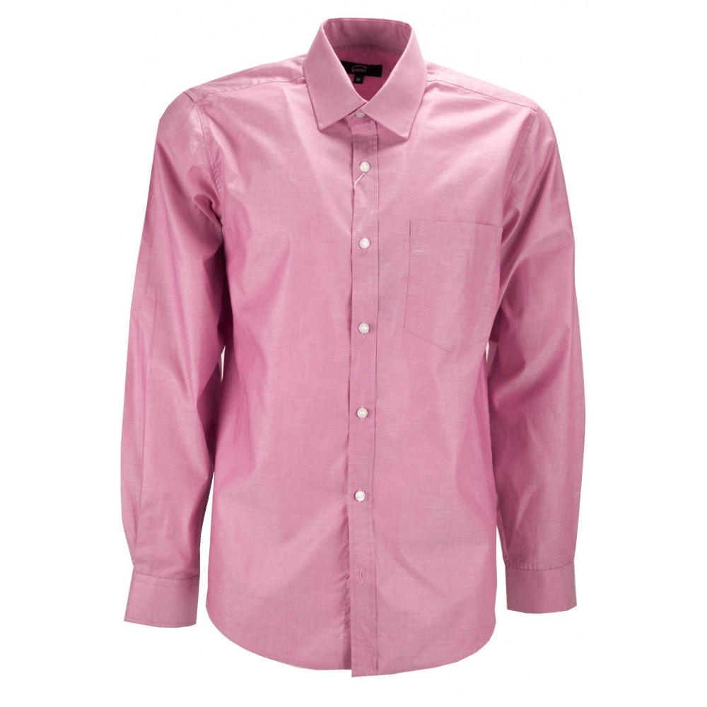Chemise homme rose corail col italien - M 40-41 - coupe slim