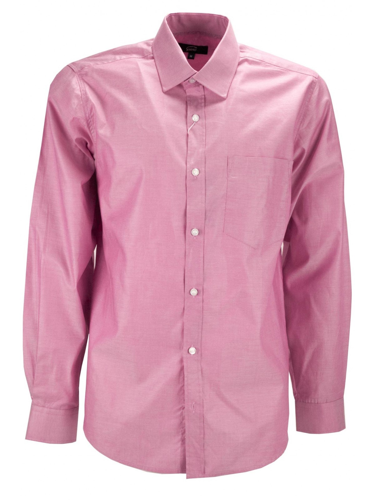 Camisa Hombre Rosa Coral Cuello Abierto - M 40-41 - slim fit