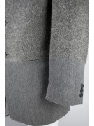 Men's Jacket 50 Gray Wool Patchwork Classic 3Buttons