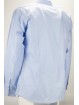 Heren lichtblauw visgraat overhemd met Franse kraag 41 - slimfit pasvorm