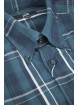 Klassisches Hemd für Herren Dunkelgrünes Tartan-Karo aus Popeline-Baumwolle - Button Down - Grino