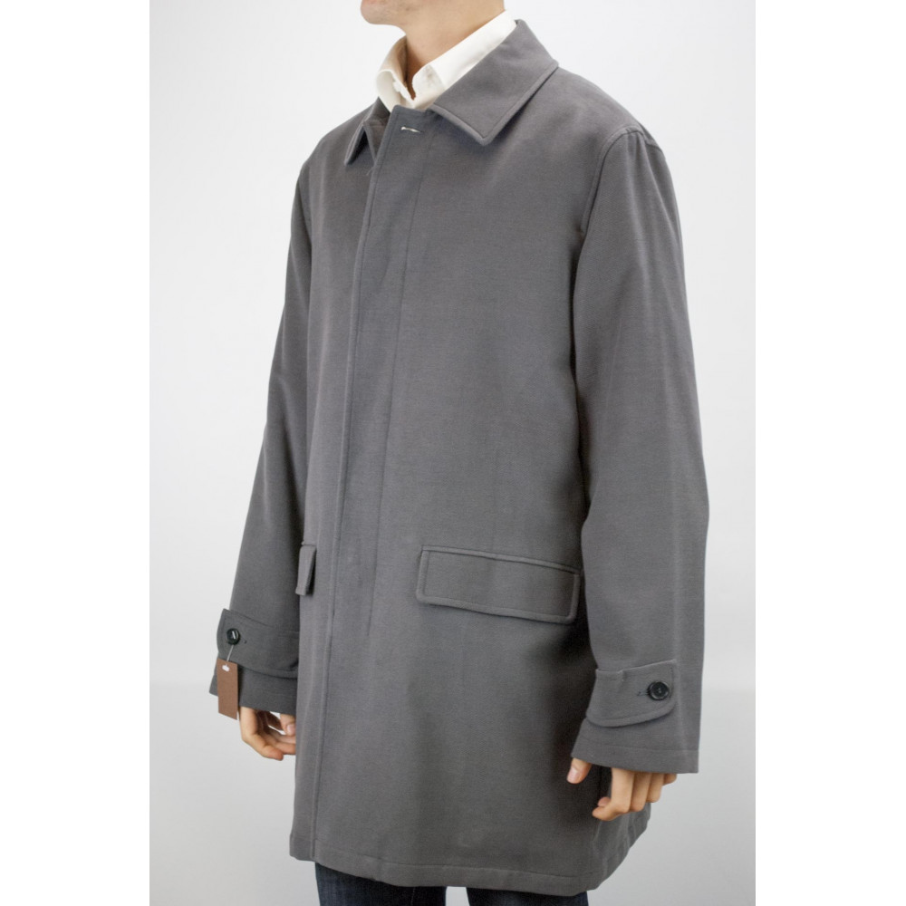 Chaqueta larga para hombre 50 L Abrigo de terciopelo martillado gris oscuro - Trajes, blazers y chaquetas para hombre