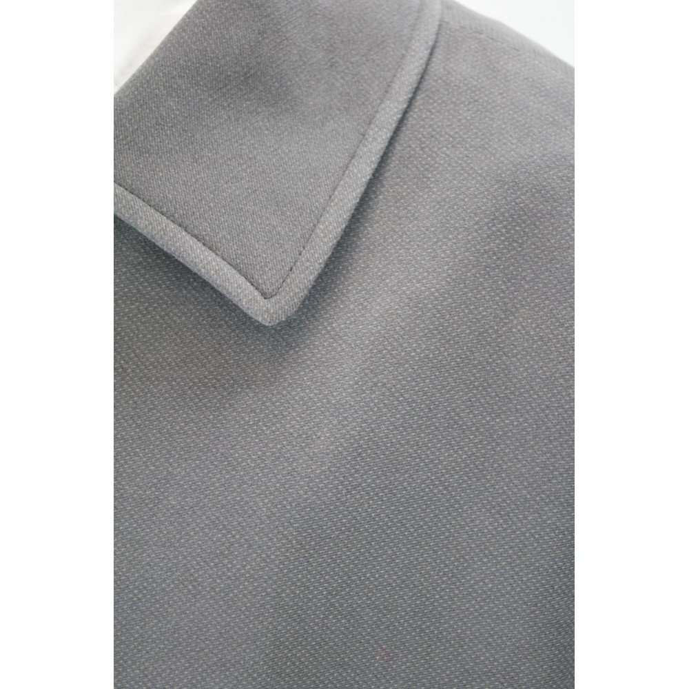 Lange jas voor heren 50 L Donkergrijze overjas van gehamerd fluweel - Kostuums, blazers en jassen voor heren