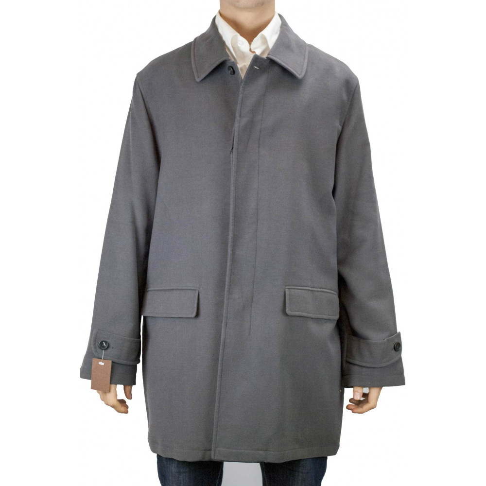 Chaqueta larga para hombre 50 L Abrigo de terciopelo martillado gris oscuro - Trajes, blazers y chaquetas para hombre
