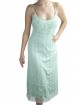 Damen Kleid Etuikleid Elegant L Aquamarin - Blumen Perlen Pailletten