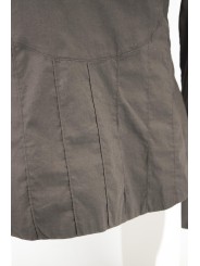LES COPAINS Jacket Screwed Woman jacket Pockets 40 XS - Brown Dresses, Shirts, t-shirts