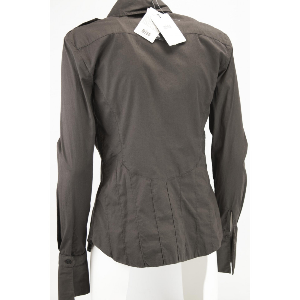 LES COPAINS Chaqueta de Atornillado Mujer Bolsillos de la chaqueta 40 XS - Marrón Vestidos, Camisas, t-shirts