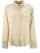 LES COPAINS WOMEN's SHIRT +jacket POCKETS BEIGE COTTON XL 48 - Dresses, Shirts, t-shirts