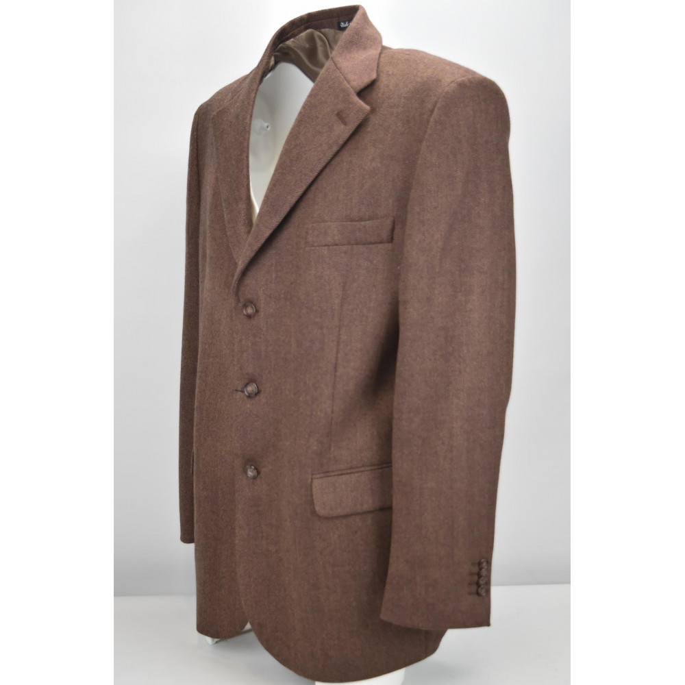 Herrenjacke 56 Rust Spine Wool Cashmere Cloth Classic 3Buttons