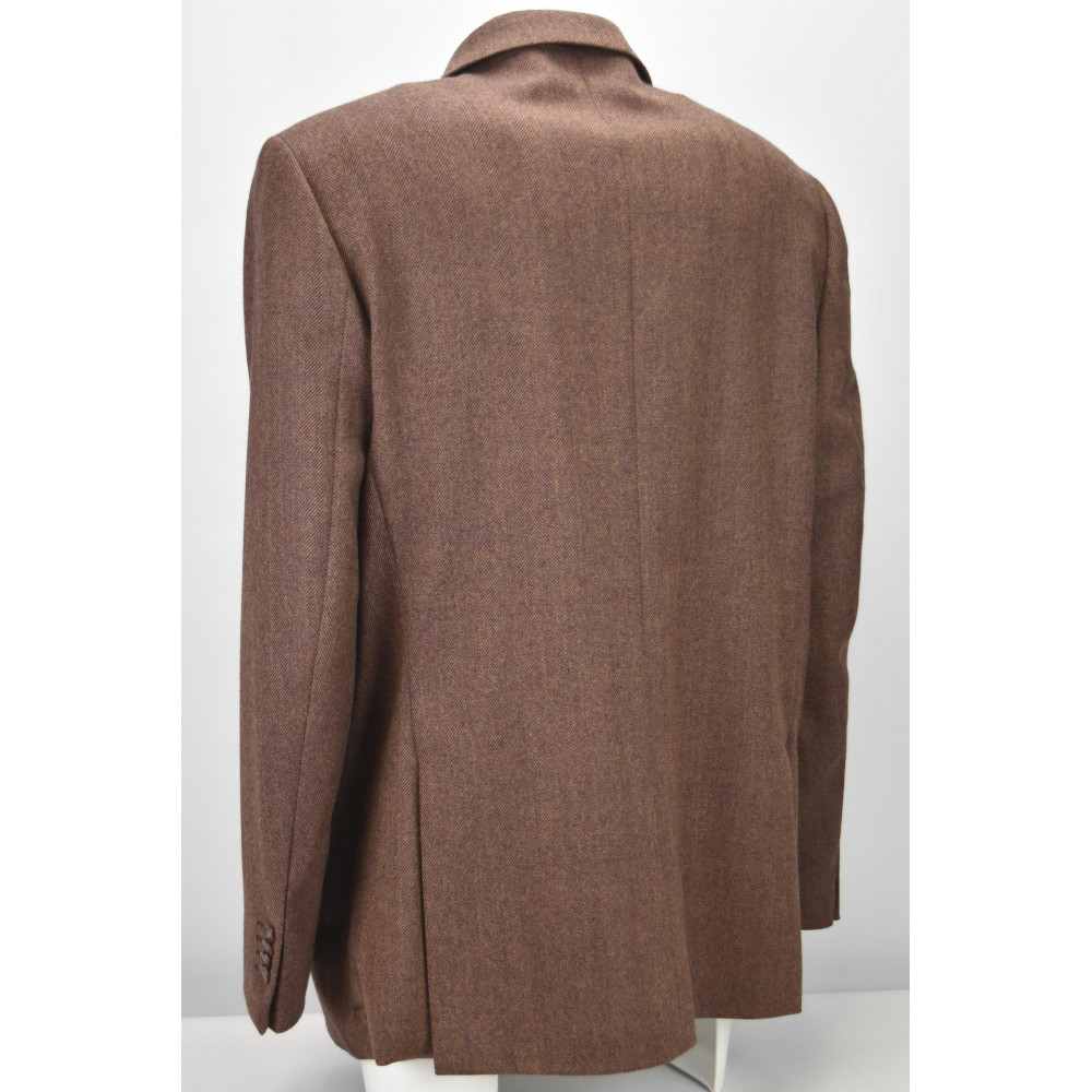 Herrenjacke 56 Rust Spine Wool Cashmere Cloth Classic 3Buttons