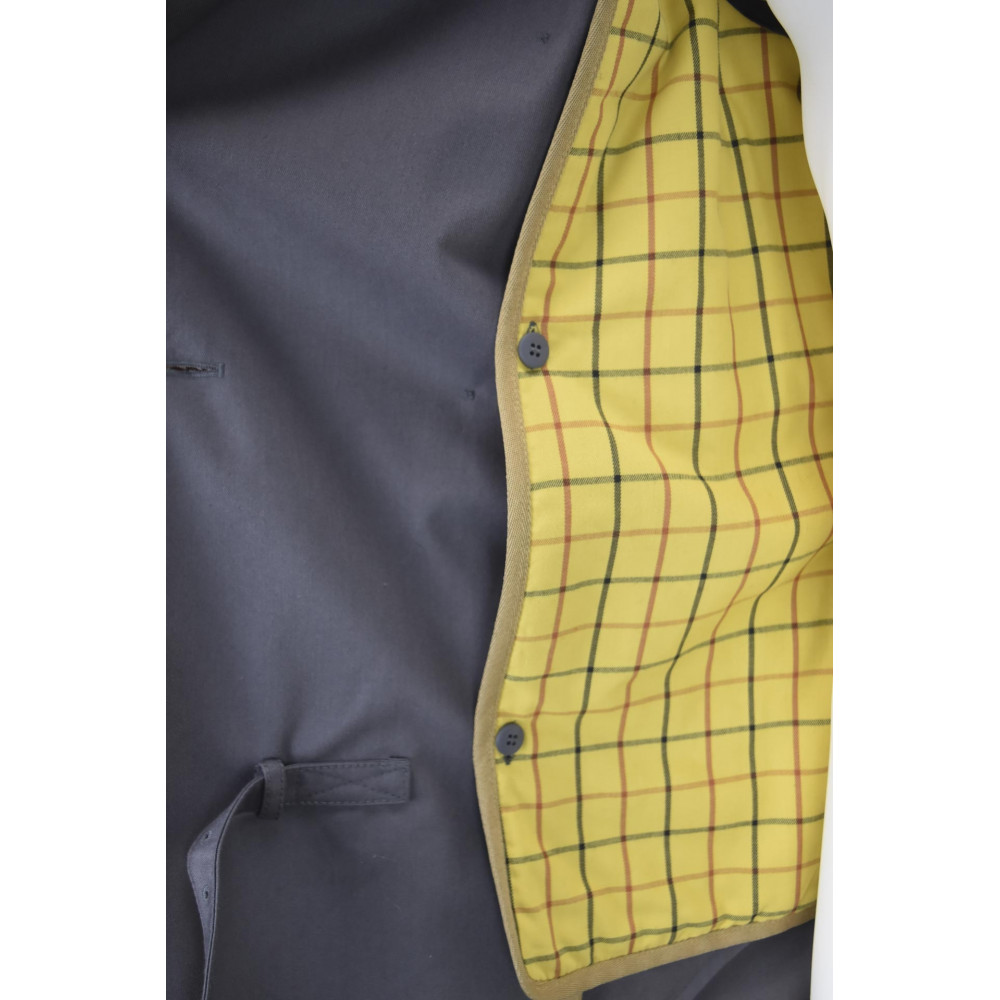 Men's Raincoat 48 M Gray Bogart Model Lined Detachable Vest Impervela
