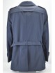 Herren Regenmantel Zweireiher Blau 52 XL Slim Quilted Padded Coat