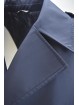 Impermeabile Uomo Doppiopetto Blu 52 XL Slim Cappotto Imbottito Trapuntato 