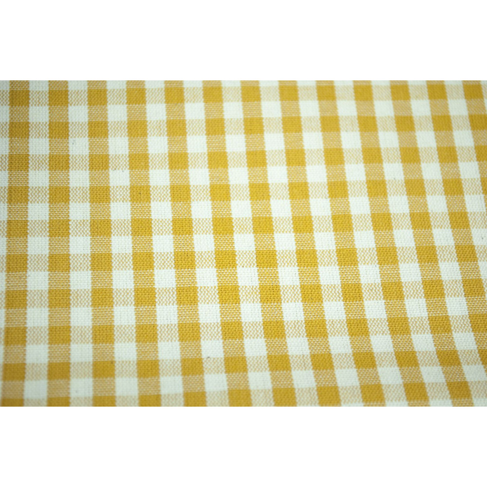 Fabric by Meter Squares Country Yellow Violet Blue Ecru - H180 Pure Cotton