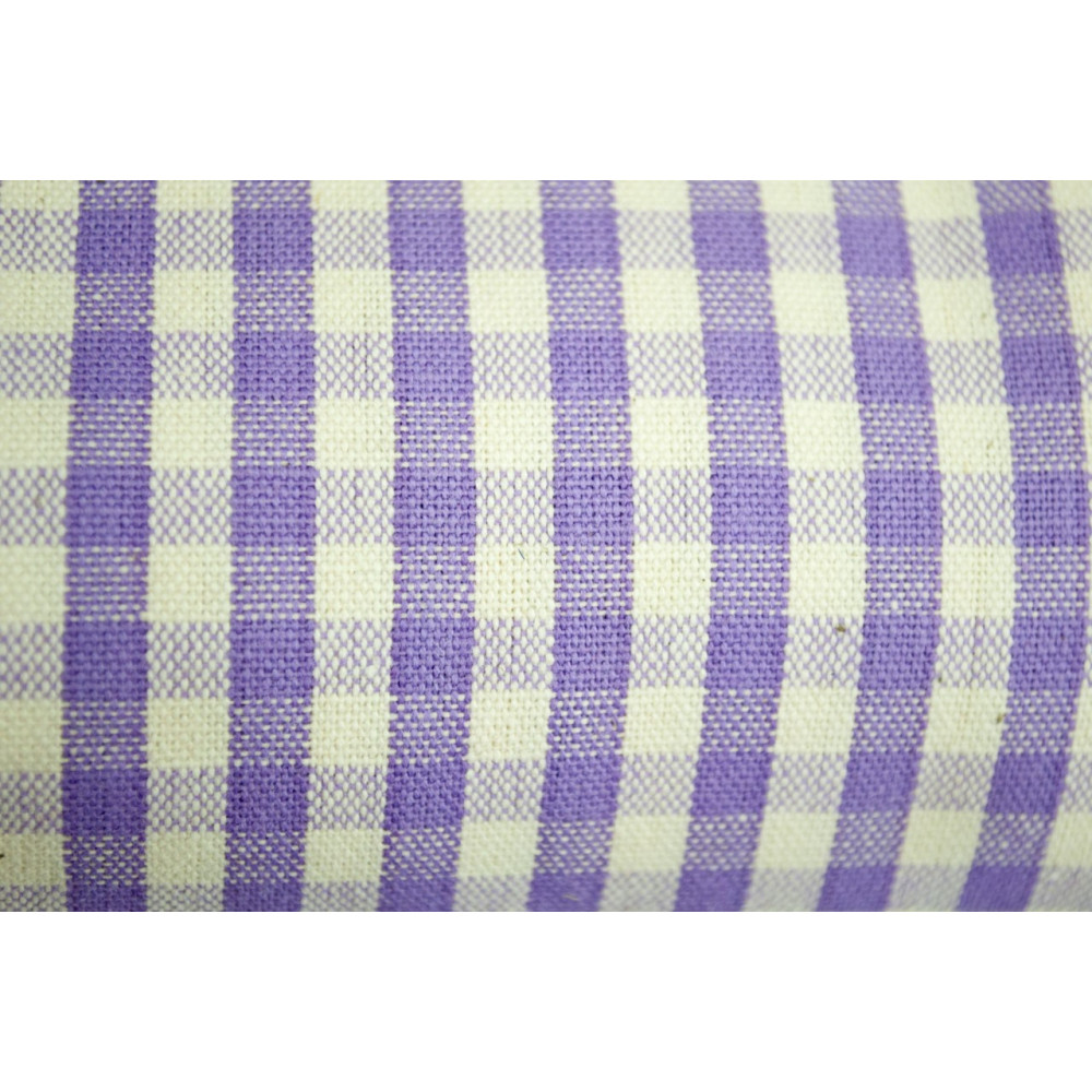 Stoff von Meter Quadrate Land Gelb Violett Blau Ecru - H180 Reine Baumwolle