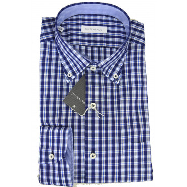 Camisa Hombre Button Down Oxford Azul - Philo Vance - Carpineti