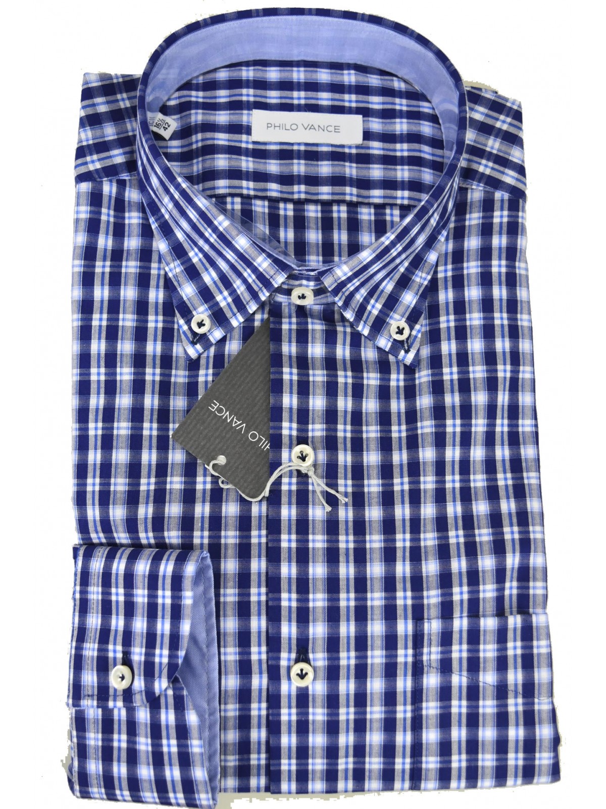 Camisa Hombre Button Down Oxford Azul - Philo Vance - Carpineti