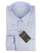 Chemise boutonnée en toile bleu clair pour homme - Philo Vance - La Spezia