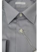 Простая шэрая афіцыйная мужчынская кашуля з шырокім каўняром - Philo Vance - Azores