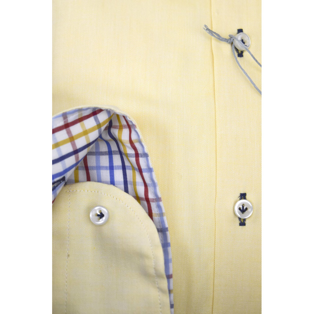 Men's Yellow Oxford Slub Button Down Shirt - Philo Vance - Blackboard