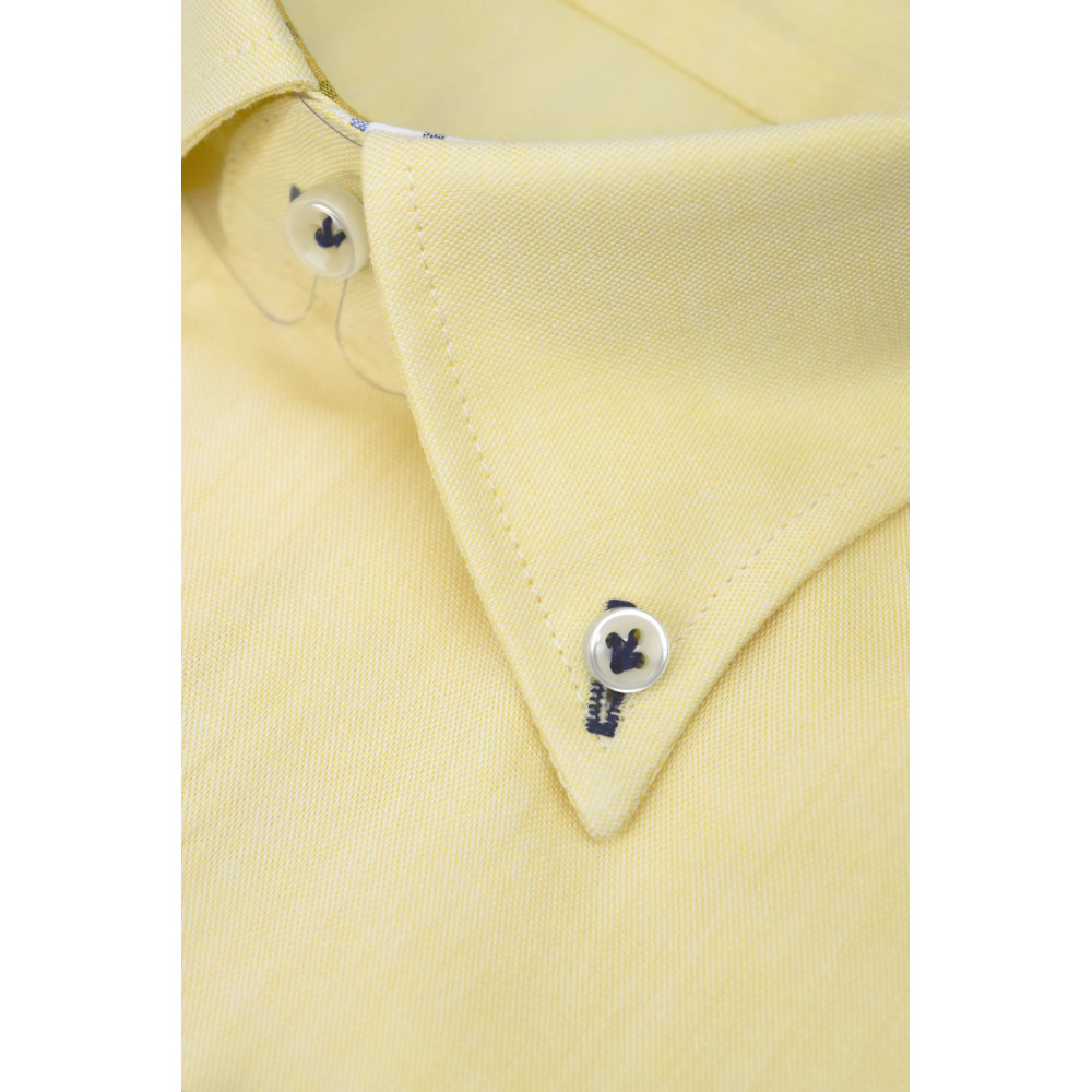 Geel Oxford Slub-overhemd met knopen voor heren - Philo Vance - Blackboard