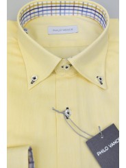 Camisa Oxford flameada amarilla para hombre - Philo Vance - Blackboard