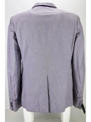 Mauro Grifoni Men's Jacket 50 L Purple Deconstructed Cotton 2Buttons - Mauro Grifoni Men's Suits, Blazers and Jackets