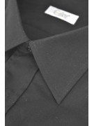CASSERA Men's Shirt Collar Italy 16 41 Black Poplin