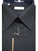CASSERA Мужчынская класічная чорная кашуля з каўняром Italia Twill 40 41 42