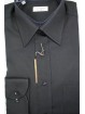 CASSERA Мужчынская класічная чорная кашуля з каўняром Italia Twill 40 41 42