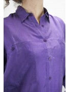 Shirt Of Pure Silk Stonewash Pink Tintaunita - S M L - Long Sleeve