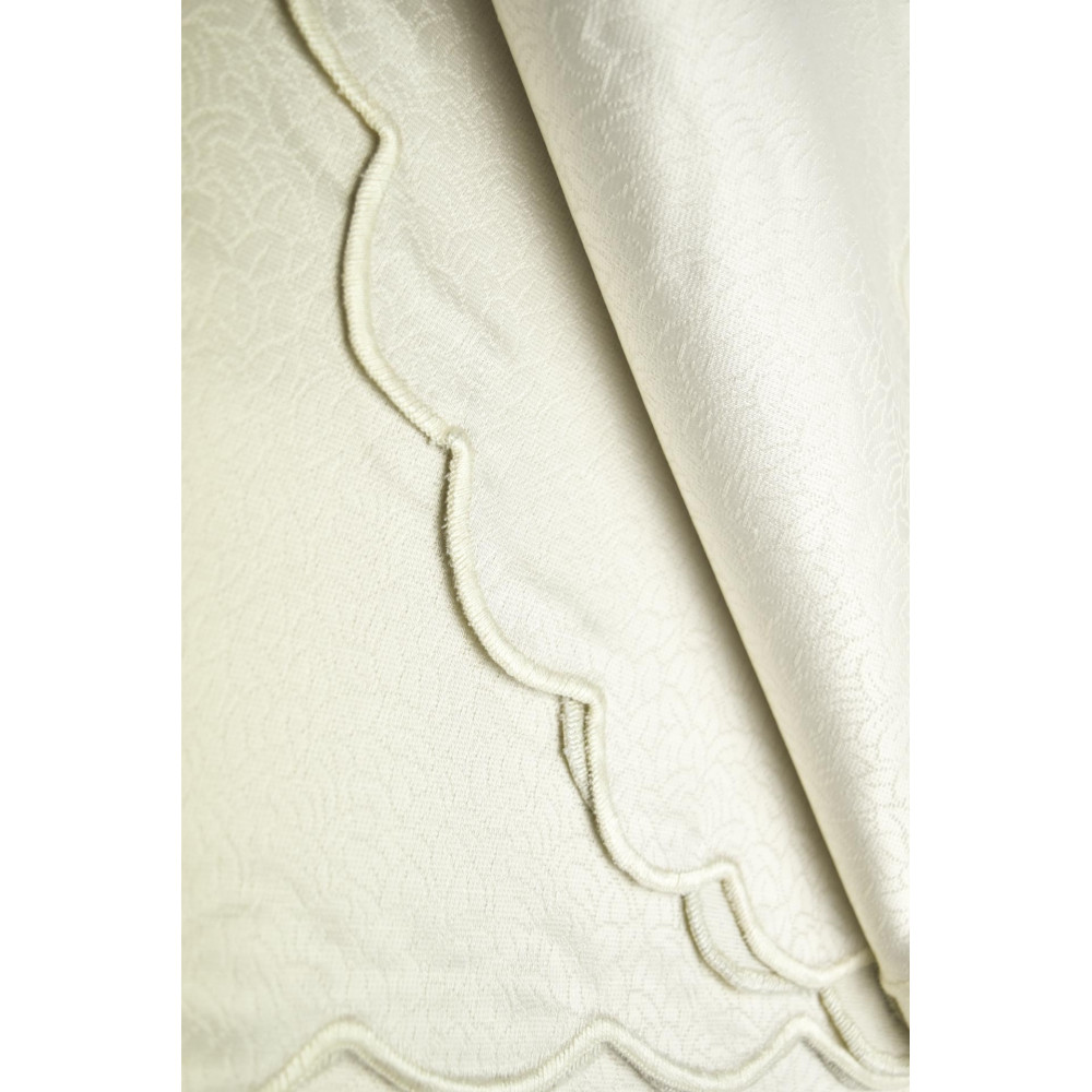 Double bedspread Ivory Silk Leaves 260x280