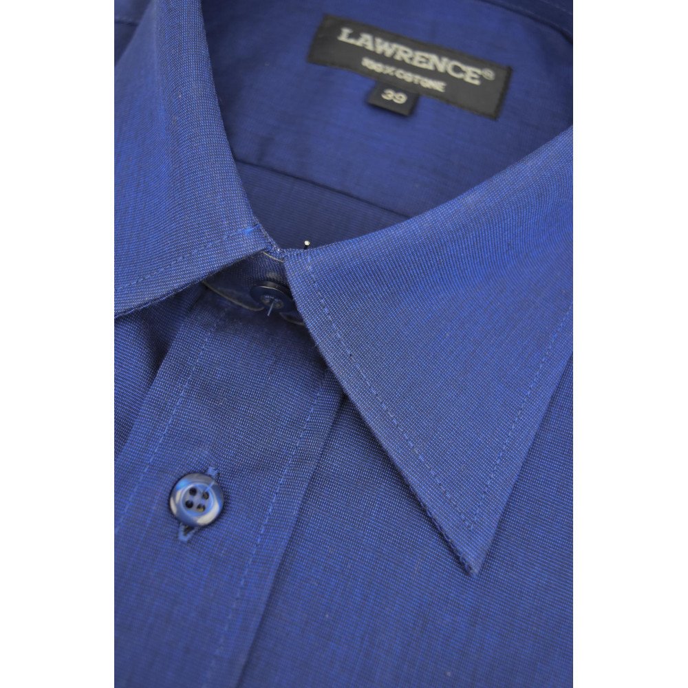 Klassiek herenoverhemd 42 Blue Ink FilaFil Italian Collar