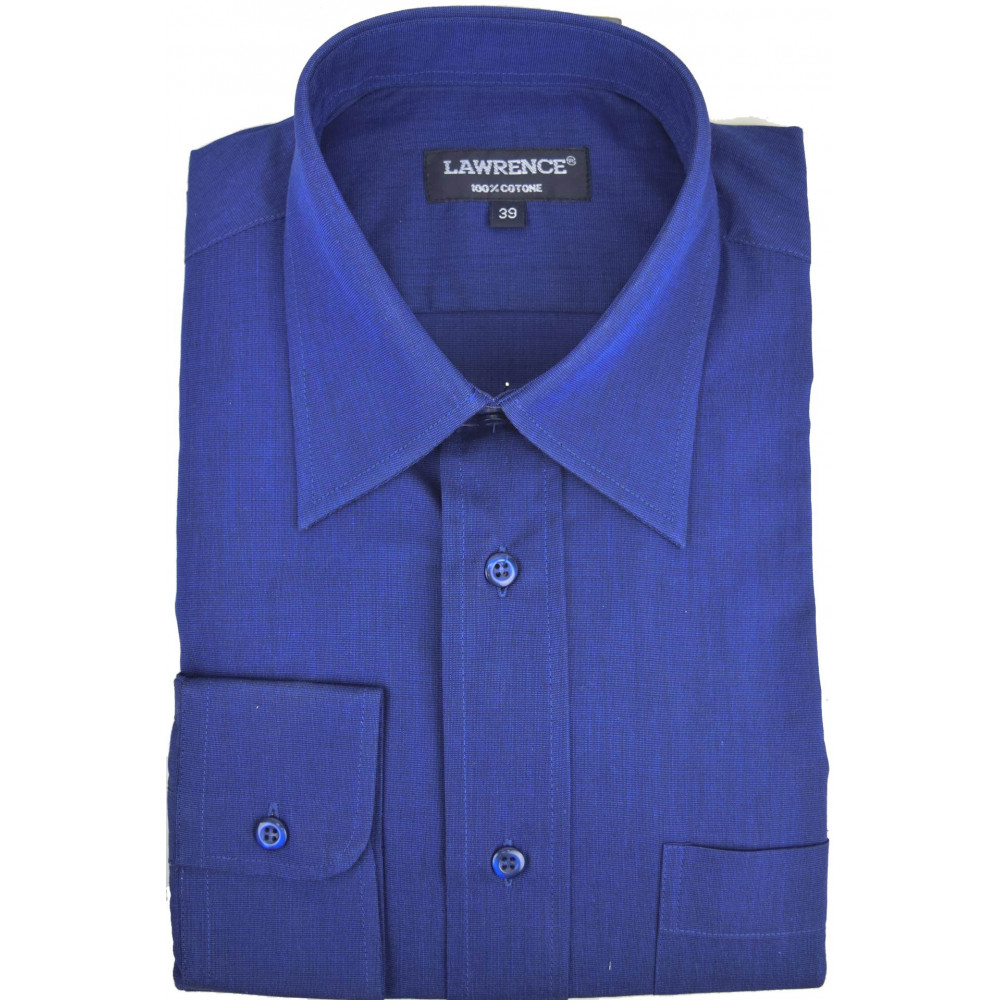 Класічная мужчынская кашуля 42 з італьянскім каўняром FilaFil Blue Ink