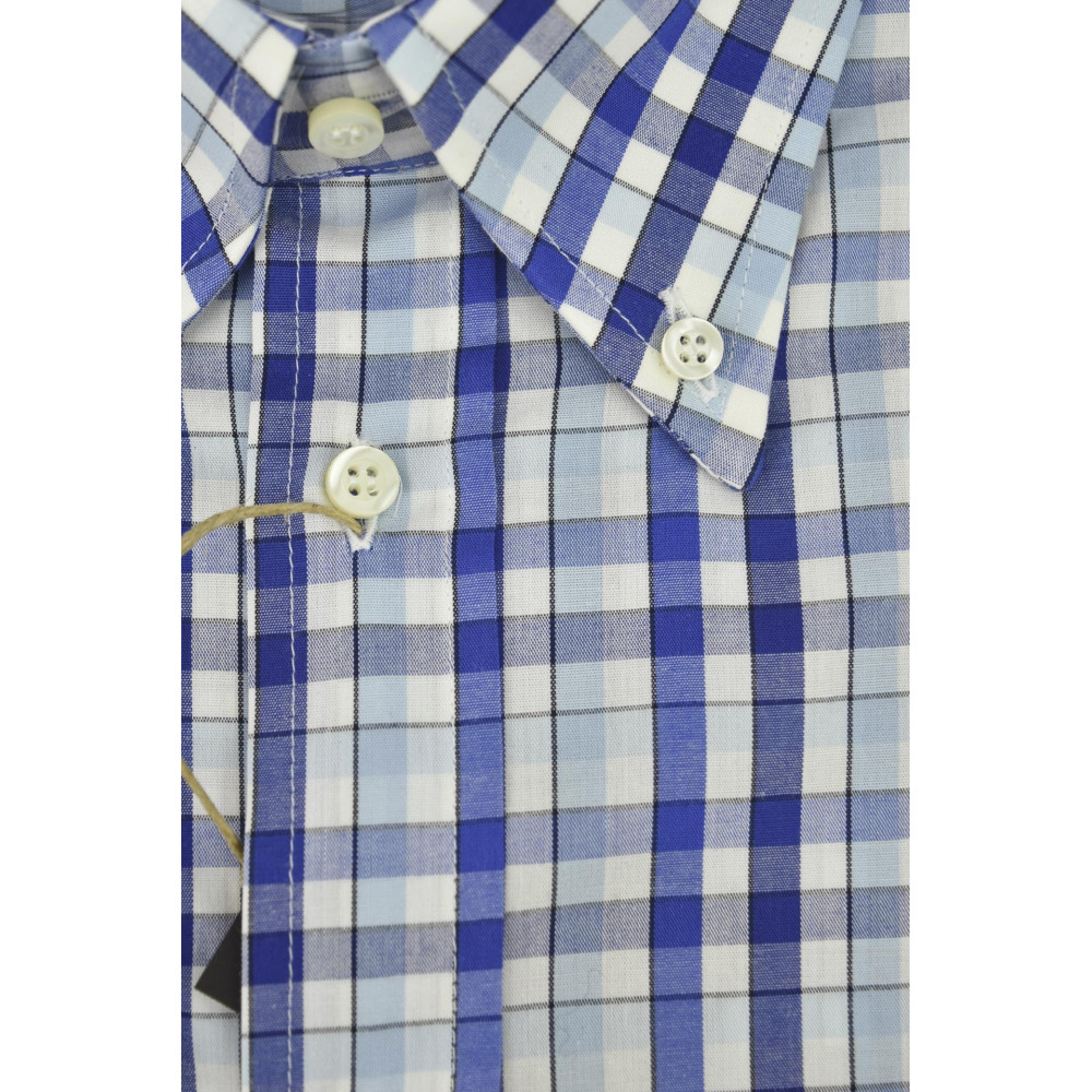 Shirt Sartorial Man, Button Down 16½ 42 Squares Blue Heavenly
