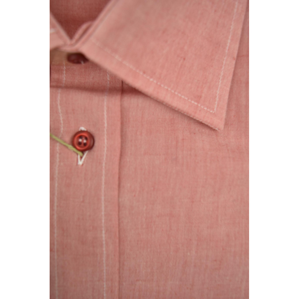 Sartorial Shirt Man 16 41 Coral Red FilaFil Spread Collar