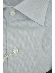 Tailored Light Gray Woven Man Shirt with French collar