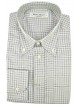 Tailored Shirt for Men White Gray Checkered Button Down