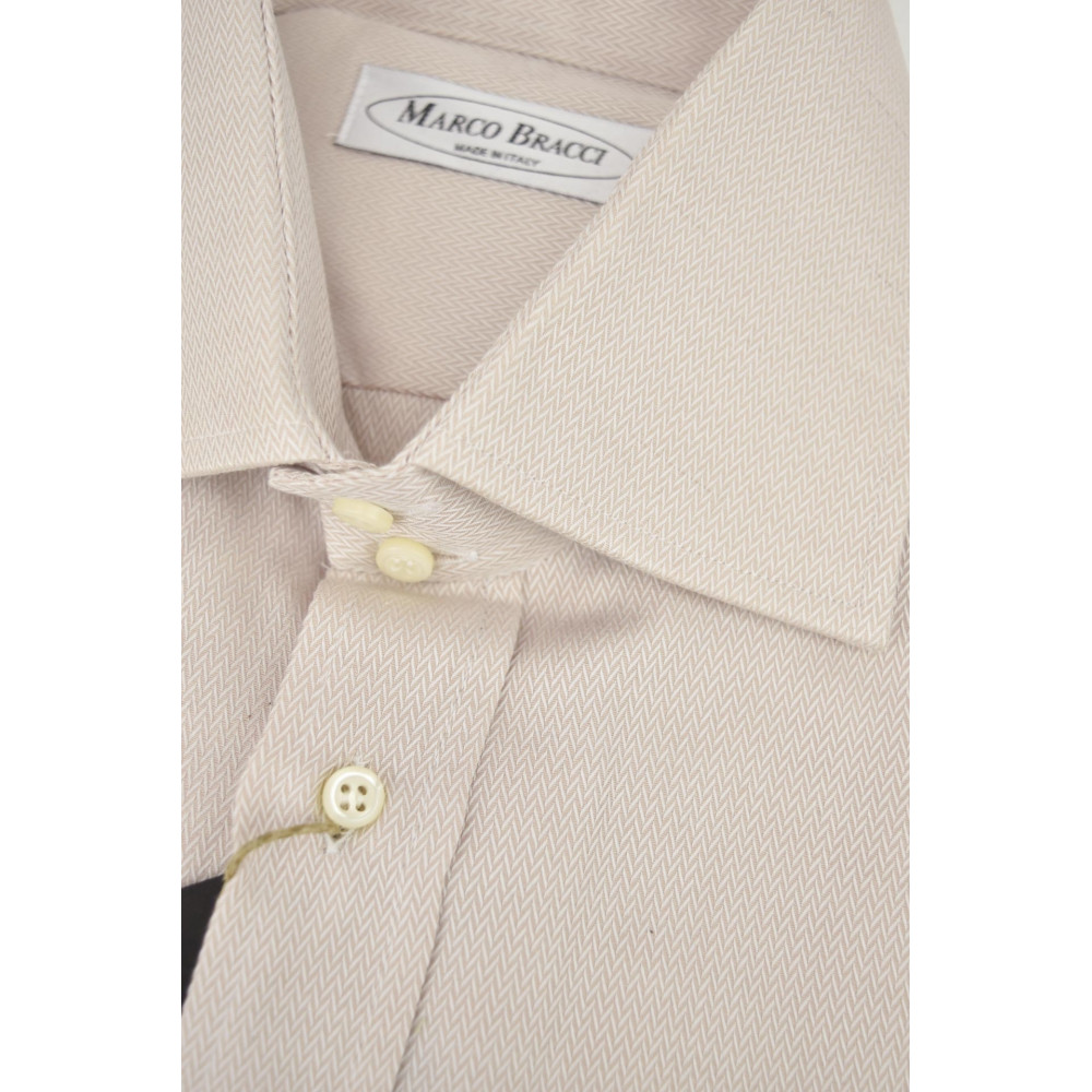 Light Pink Tailored Shirt for Men with double French button collar