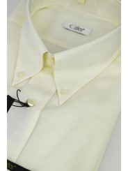 Ivoor piquet man shirt voor linnen button down