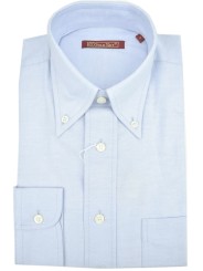 Camicia Uomo Celeste Oxford ButtonDown Classica