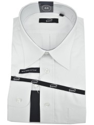 Classic White Oxford Men's Shirt Italy Collar