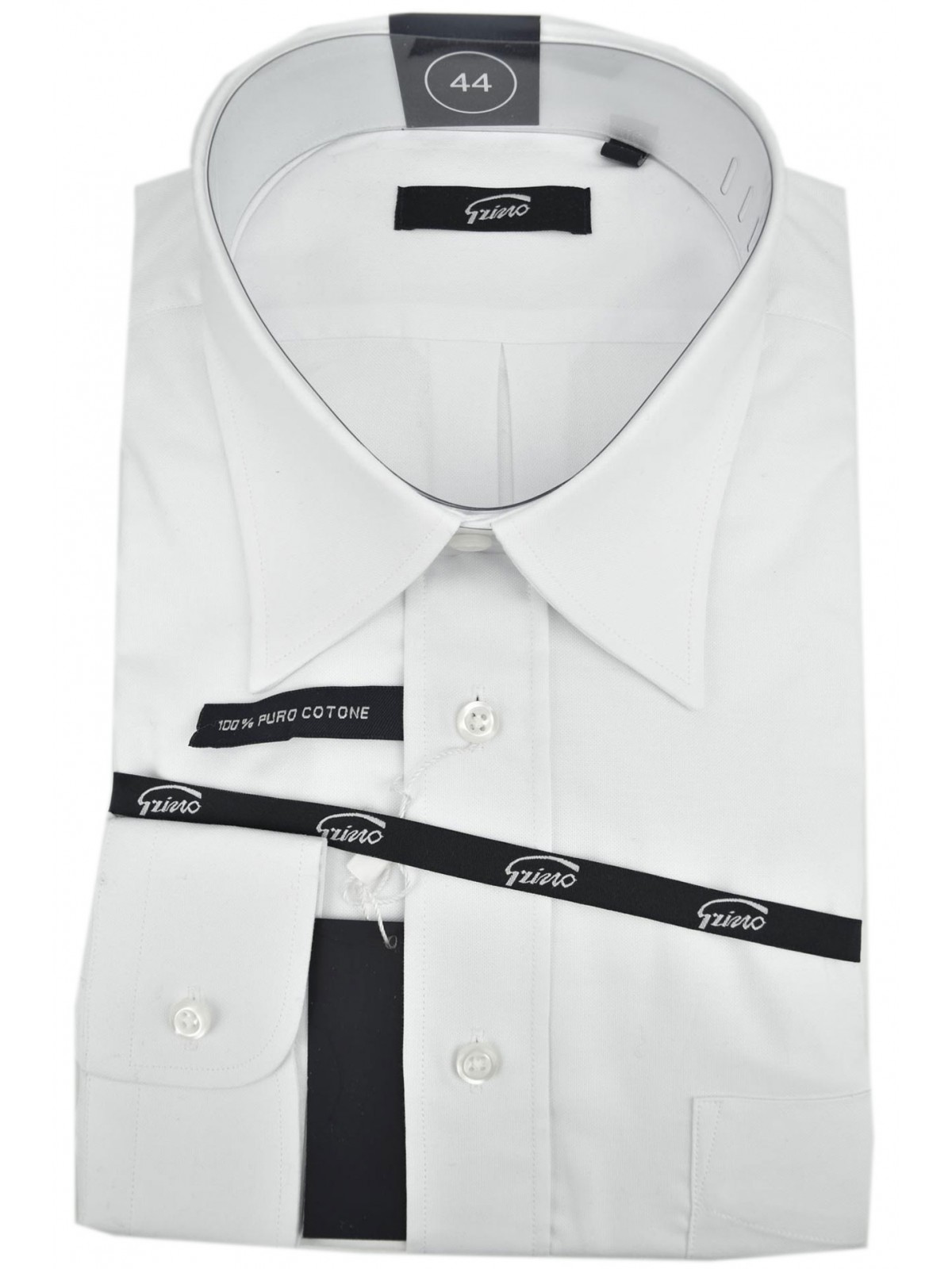 Camisa Hombre Oxford Blanca Clásica Cuello Italia