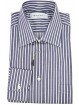 Tailored Shirt for Man Blue White Stripes Spread Collar